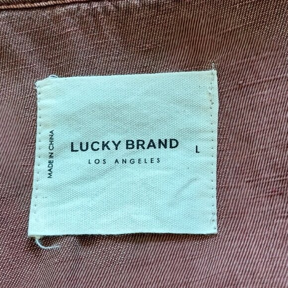 Lucky Brand Utility Anorak Hooded Linen Blend Jacket Size Large - Picture 8 of 9